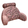Pillow Fully Filled Non-deforming Soft Supportive Flower Pattern Back Headboard Waist For Neck