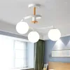 Hanglampen Moderne eenvoudige glazen kroonluchter Persoonlijkheid Macaron Kleur LED-licht Luxe slaapkamer Woonkamer Eetkamerverlichting