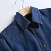 Женские блузки, женская мода 2024, летняя джинсовая рубашка с длинным рукавом, винтажные универсальные повседневные женские рубашки на пуговицах, шикарные топы Blusas