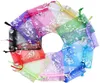 Gift Wrap 100pcs 10x12cm Butterfly Design Organza Transparent Chiffon Jewelry Bags Tulle Fabric Wedding Bag4116158