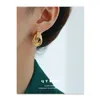Stud Earrings Brass Plated 18K Real Gold Bohemian Ring Temperament Versatile Net Red Fashion Trendy