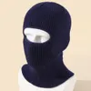 Colore della caramella Carino copertura integrale maschera da sci cappello orso orecchio passamontagna cappelli lavorati a maglia ciclismo all'aperto protezione per le orecchie cappello berretti cappello da uomo 240109