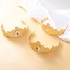 Hair Clips Hollow Flower Traditional Holiday For Women Arad Tiaras Gold Color Bijou Algeria Bridal Wedding Jewelry Crown