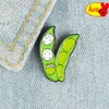 Cat pea plant Pins Brooches Badges Hard enamel pins Backpack Bag Hat Leather Jackets Fashion Accessory Super White ghost Bro