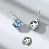 Stud Silver Color Coldings Test Magry Minesanite Ear Studs Komektowe kolczyki modne Piękne biżuteria Girl Girl YQ240110