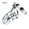 Högkvalitativ kyskhet Cock Cage Alloy Metal Chastity Device Three Style Cock Ring Sex Toys For Men Penis Ring Adult Games