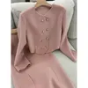 Unxx kvinnor kjol dräkter kontor lady tweed set o nackknapp beskärda jackor bodycon lång kjol elegant kvinnlig 2 stycken set kvinnor 240109