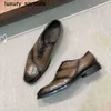 Berluti Business Skórzane buty Oxford Calfskin ręcznie robione najwyższej jakości patchwork ręcznie malowany dżentelmeny scritto formalnewq iJry