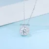 Set di gioielli con diamanti fatti a mano con perno in vero argento sterling 925 Bijou Party Orecchini da sposa Collana per le donne Gioielli da sposa Moissanite YQ240110