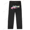 Y2k Jean Hip Hop Badfriend Lettera Stampa Baggy Pantaloni neri Harajuku Moda Punk Rock Pantaloni larghi a piede Streetwear 782