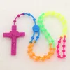 Catene 12 pezzi rosari multicolori bassi in silicone scuro rosario perline collana cattolicesimo preghiera gioielli religiosi per uomini e donne