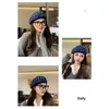 Berets Women Plaid Cap Stylish Women's Winter Beret Print Elastic Adjustable Soft Warm Dome Lady Painter Hat