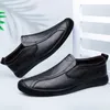 Gai gai gai varumärke män loafers äkta läder mockasins skor bekväma herrlägenheter slip-on manlig casual mode båtskor 240109