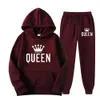 Herbst Winter Frau Hoodies Anzug Casual 2 Stück Sets Frauen Trainingsanzug Outfits Mode Jogging Kleidung Pullover Fleece Hose Sets af