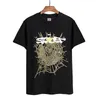 Spider T Shirt Uomo Designer Tshirt Numero 55555 Star Foam Stampa Puro cotone di alta qualità Rosa Verde Donna Magliette Trendy Coppia Tee Allentato Versatile Maglietta da uomo 919