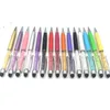 Stylus Pen Built-in Ballpoint 2 Touch Screen Crystal touch pen optional Capacitance pen for IPhone Samsung Tablet PC