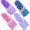 Nail Glitter Sparkle Powder paljetter Champagne Gold Color for UV Decoration 1 Box