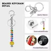 Keychains pärlor nyckelring sticker diy kit för flickor damer hantverk smycken 5 stycken