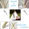 1,35 M Tentes pour enfants portables Tipi Play House Enfants Toile de coton Tente de jeu indienne Wigwam Enfant Petit Tipi Décoration de chambre 240109