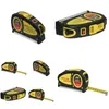 Mätverktyg 100st 5m Portable Laser Level Tape Mät Tal Vertical Line Rer Justera mätning för avståndsleveranshem DHRG9