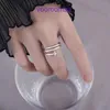 Joyería de diseño Carter Anillos clásicos para mujeres y hombres Sensación de lujo ligero de gama alta Anillo de uñas de diamante completo Diseño de Instagram femenino con caja original