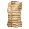 Doudoune légère femme gilet automne/hiver sans col grande taille doudoune doublure épaule courte femme