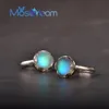Anneaux Itsmos Moonlight Ladies Aurora Anneaux S925 Silver Blue Light Crystal Elegant Jewelry Anniversaires Gift Romatique pour les femmes