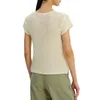 Dames T-shirts Damesmode Gebreide crop tops Effen kleur Korte mouw T-shirts met één knop vooraan Zomer Sexy streetwear