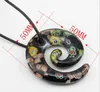 Hanger Kettingen Groothandel 5 stks Handgemaakte Murano Lampwork Glas Vintage Vortex 50 50 MM Fit Ketting Sieraden Geschenken LL70