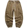 Pantaloni da uomo 2024 uomo stile cinese tinta unita Casual Harem Streetwear Jogger Harajuku pantaloni oversize maschili