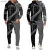 Men's Tracksuits Knight Templar Tattoo 3D Printed Men's Hoodie/Set Vintage Medieval Armor Cosplay Come Fashion Harajuku Men Streetwear Clothes Q230110