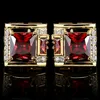 Wysokiej jakości kwadratowy nowy projekt czerwony czarny kryształowy akcesoria mody kreatywne 2 mankiety mankiety męskie spinki do mankietów