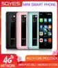 Mini telefones celulares soyess10h 3g 4g lte smartphone 3gb 64gb rom 35 Polegada mtk quadcore android celular 2100mah 50mp 80mp pequeno poc6640262