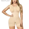 Cintura barriga shaper espartilho femme sem mangas curto breasted corpo shaper controle firme shapewear de alta coxa para mulheres olho n gancho queimador de gordura q240110