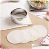 Other Kitchen Dining Bar 3Pcs/Set High Quality Stainless Steel Cutter Dumplings Leather Mold Kitchen Tools Accessories Factory Wh Dhkcw