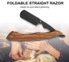 Straight Shaving Razor with Wooden Handle Knife for Beard Grooming Folding Razors Shaving Tool Stainless Steel6624895