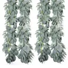 Guirlande d'eucalyptus artificielle de fleurs décoratives avec des feuilles de saule, fausse verdure pour fête de mariage, chemin de Table à domicile, décor d'arc