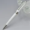 Stylo à bille roulante blanc 163 de haute qualité, stylo à bille/stylo plume, papeterie de bureau classique, stylos de recharge d'écriture, sans boîte