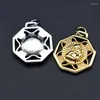 Collane con ciondolo Forniture Jewqelry all'ingrosso Anti sbiadimento Placcatura in oro rodio Hollow Hexagon Angel Baby Charms per la collana delle donne