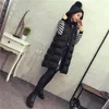 Autumn Winter Women Long Parkas Vest Warm Black Zipper Hooded Down Coat Parka Ladies Sleeveless Waistcoat Jacket Outwear 240110