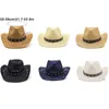 Berets Cowboy Straws Шляпа пляж широкий края мужской кепка для ручной работы Sombrero Outdoor Hollow for Travel Sunscreen