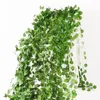 Decoratieve bloemen 210 cm kunstmatige groene zijde hangende kerstslinger planten wijnbladeren doe-het-zelf tuin bruiloft thuis feest badkamer decor
