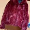 Hohe Qualität Echt Rex Kaninchen Pelzmantel Frauen Winter Mit Kapuze Dicke Warme Lose Kurze Jacke Mantel Weibliche Kleidung 240110