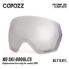 Copozz zastępcze gogle narciarskie soczewki dla modelu 21101 anty-Fog Uv400 sferyczne szklanki narciarskie gogle śnieżne obiektywy okularów tylko 240109