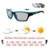 Óculos de sol quadrados míopes óculos de sol masculino esporte ao ar livre photochromic miopia lente condução e equitação óculos de sol prescrição 0 4.0 nx