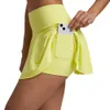 Lululemen Shorts Align Skirts Yoga Solid Color Super Soft Fitnessテニススコート