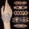 Charm Armband Women Belly Dance Armband Costume Accessories Boho Rhinestone Jewellery For Party Halloween Stage Show Bellydance