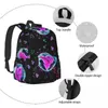 Backpack Neon Hearts Graffiti Boy Abstract Geometric Large Backpacks Funny High School Bags University Colorful Rucksack