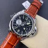 VSF Factory Men's Valjoux 7750 Automatyczny ruch 088 44 mm Best Edition Best Edition on Brown Leather Pasp str. 9001 Super GMT WristWatches