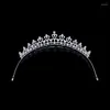 Hair Clips High-End Accessories Cross-Border Sold Jewelry Bridal Wedding Zircon Crown Headdress Model